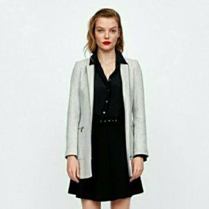 🌺 NWT/ ZARA/ Gray zippered tailor frock coat
